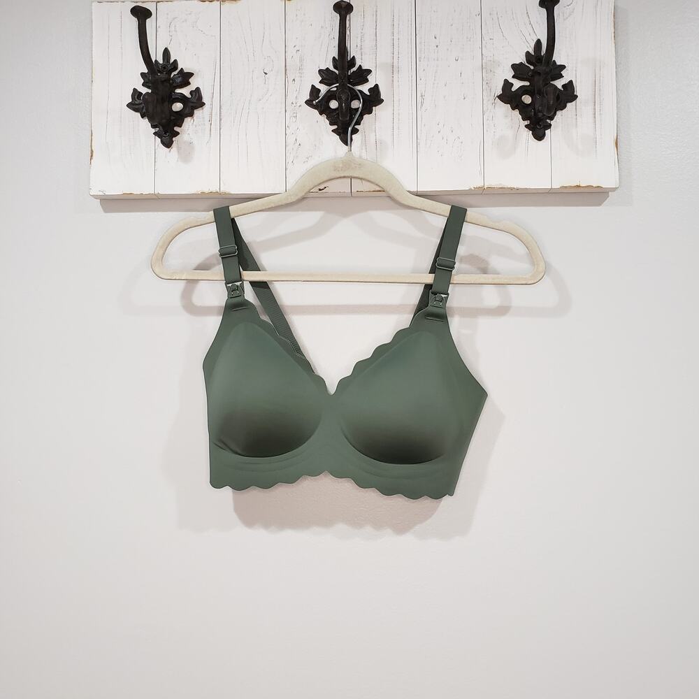 Momcozy Olive Green Nursing Bra Medium